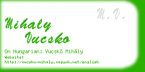 mihaly vucsko business card